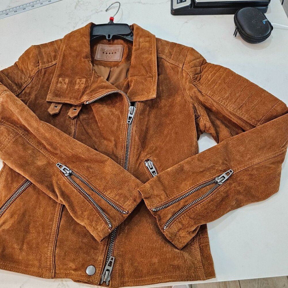 Blank NYC Brown Leather Jacket - Picture 3 of 12